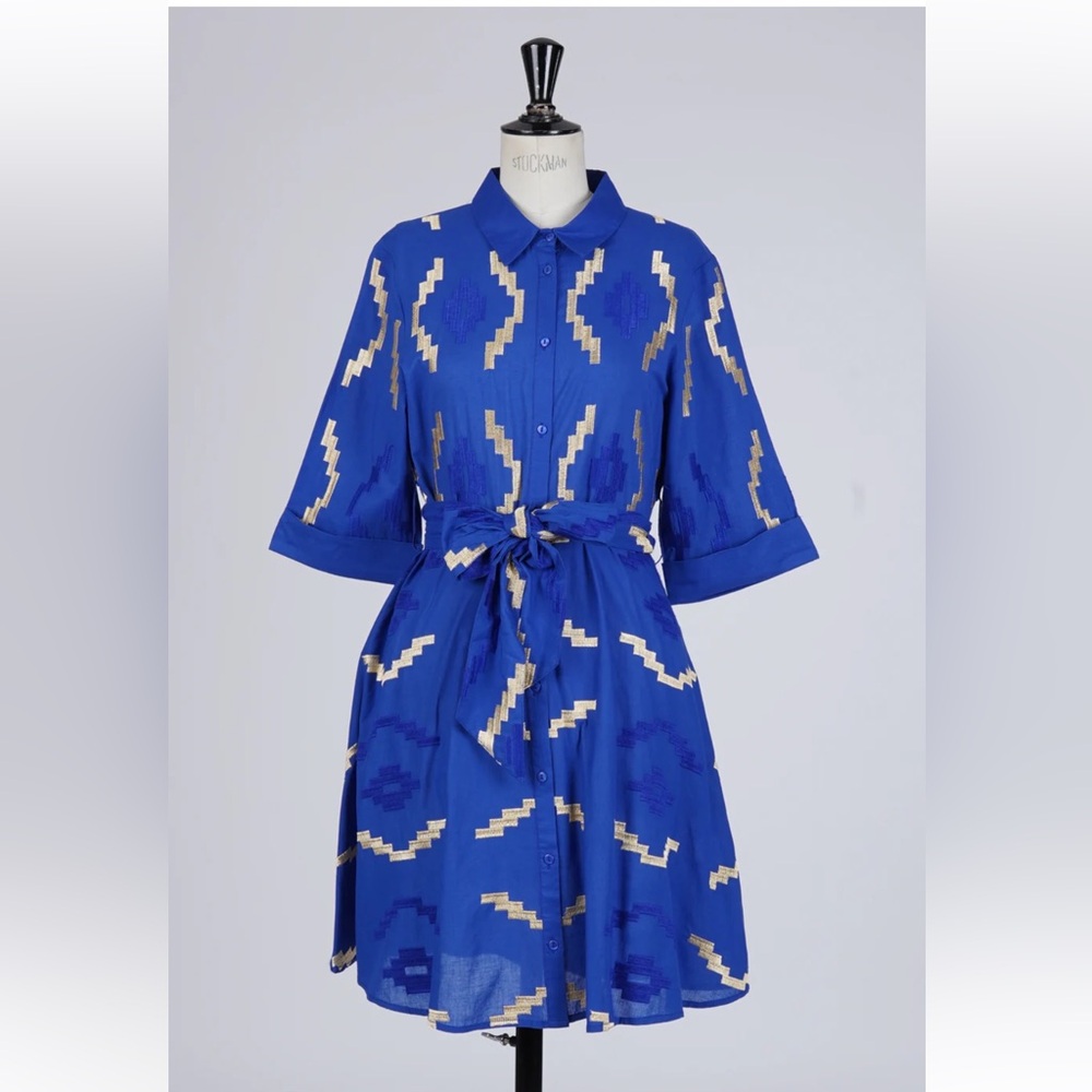 GOA Paris shirt dress. Sz M.  Like new
